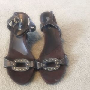 Unlisted high heels Sandle’s brown size 8 cute